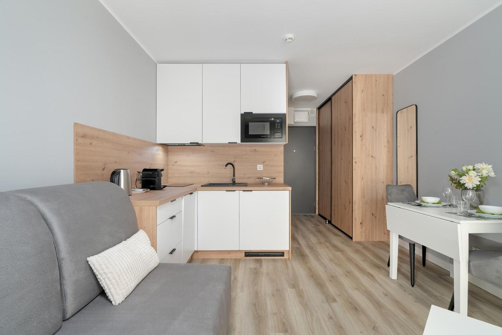 Jasny & Elegancki Apartament Typu Studio Z Tarasem By Renters